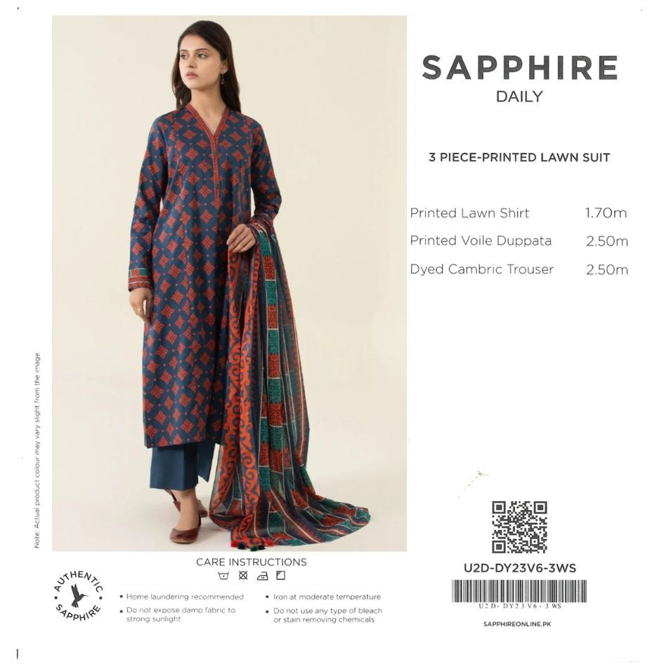 SAPHHIRE LAWN 3PC