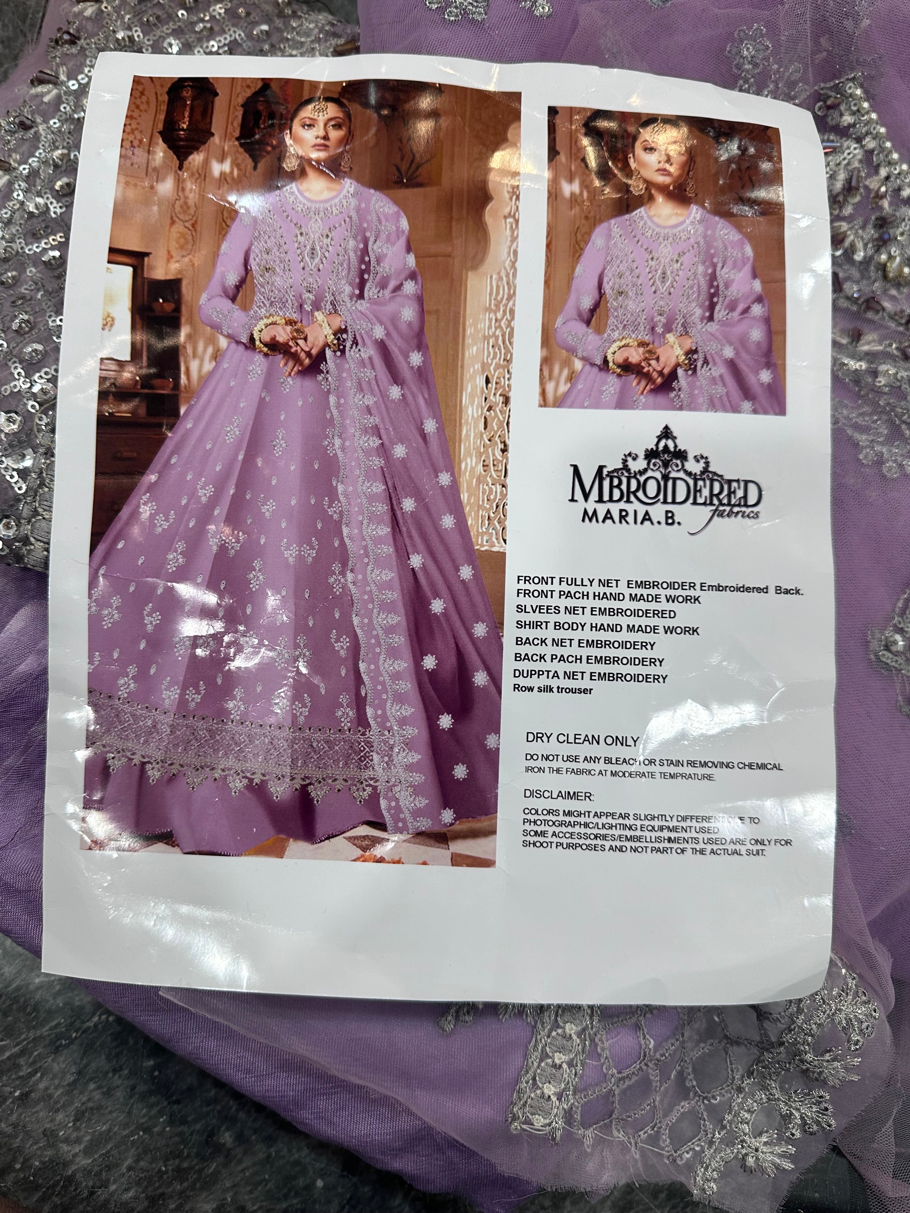 MARIA.B LUXURY 3PC HAND EMBROIDERY