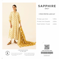 SAPHHIRE 3 PIECE - PRINTED LAWN SUIT