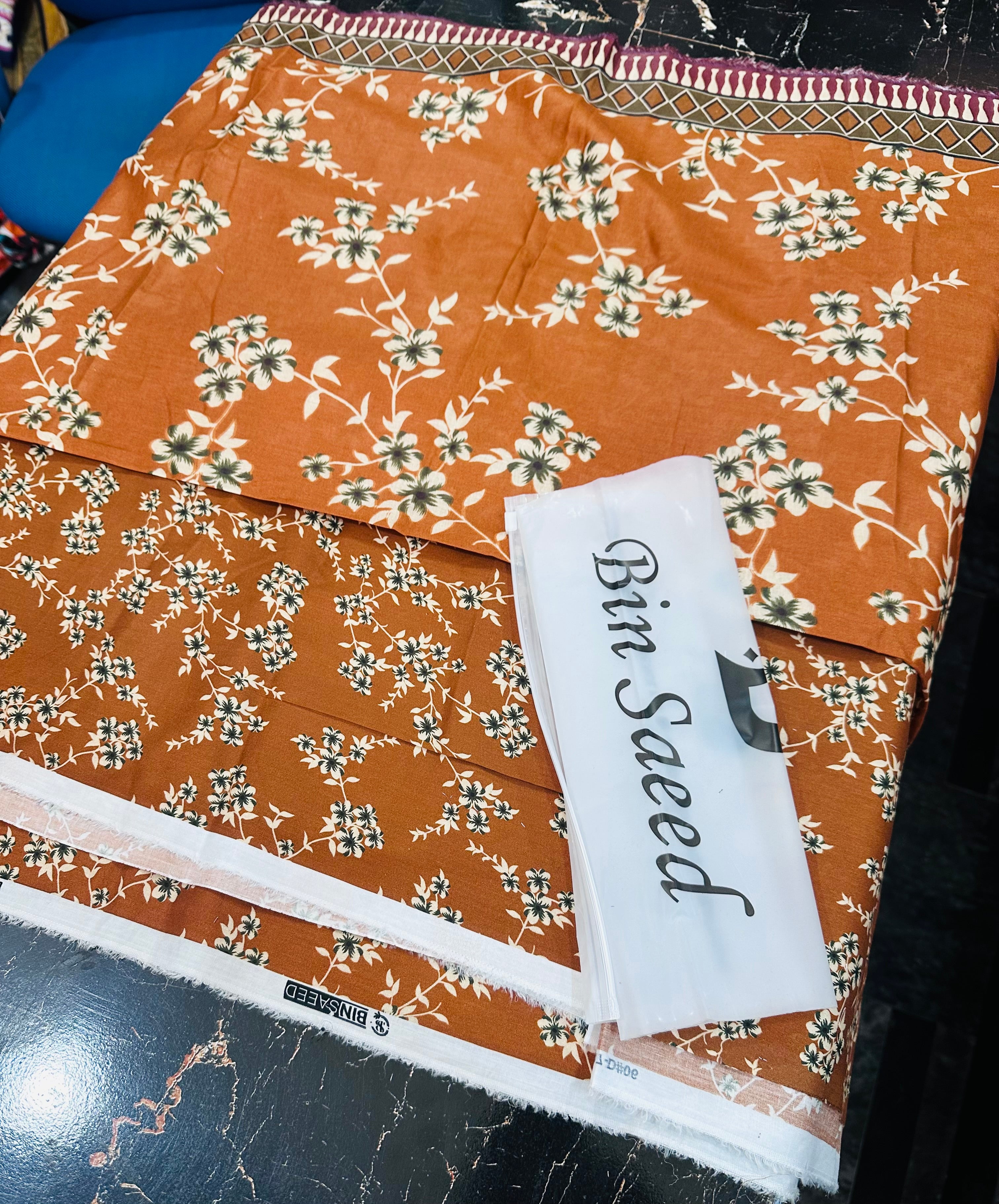 (Bin Saeed| DS 5| DIGITAL PRINTED LAWN 3PC VOIL LAWN DUPATTA