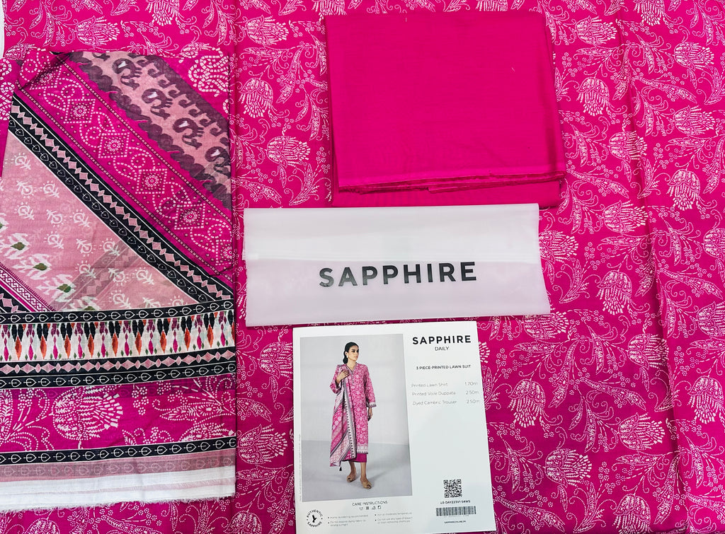 SAPHHIRE 3 PIECE - PRINTED LAWN SUIT