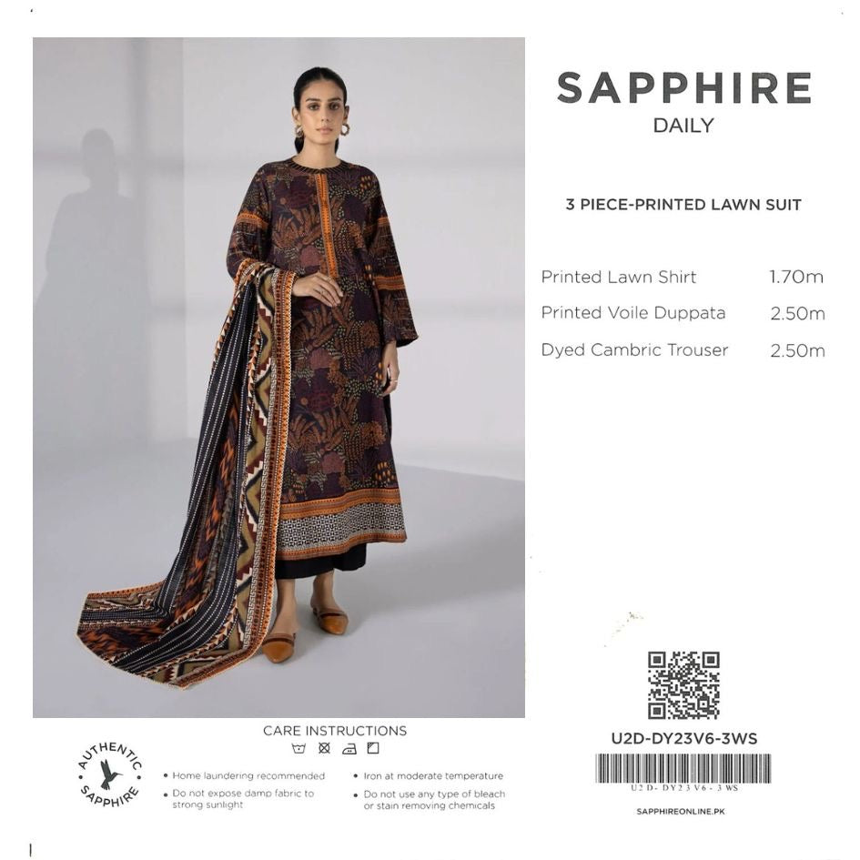 SAPHHIRE LAWN 3PC