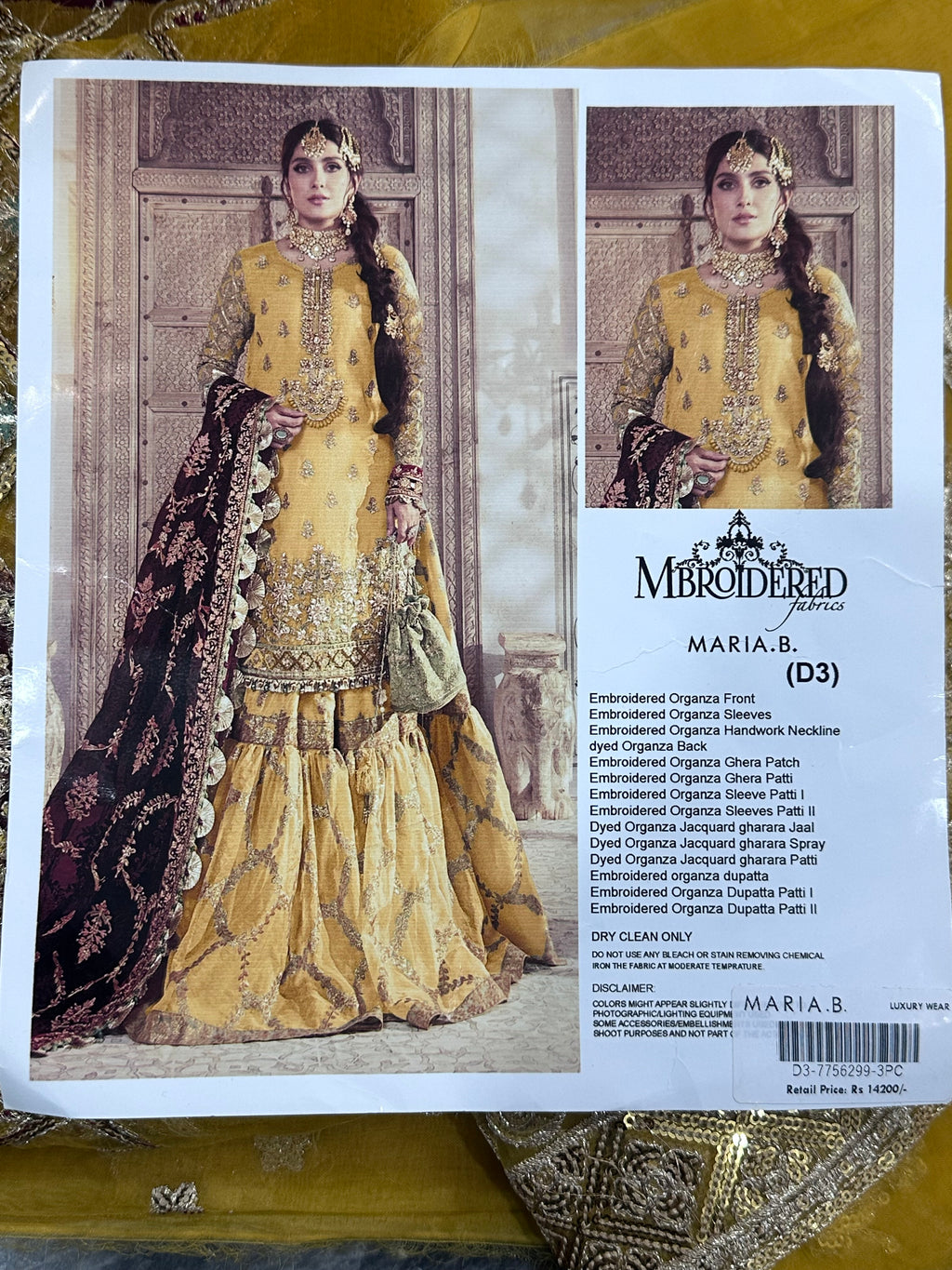 MARIA.B 3PC LUXURY HAND EMBROIDERY