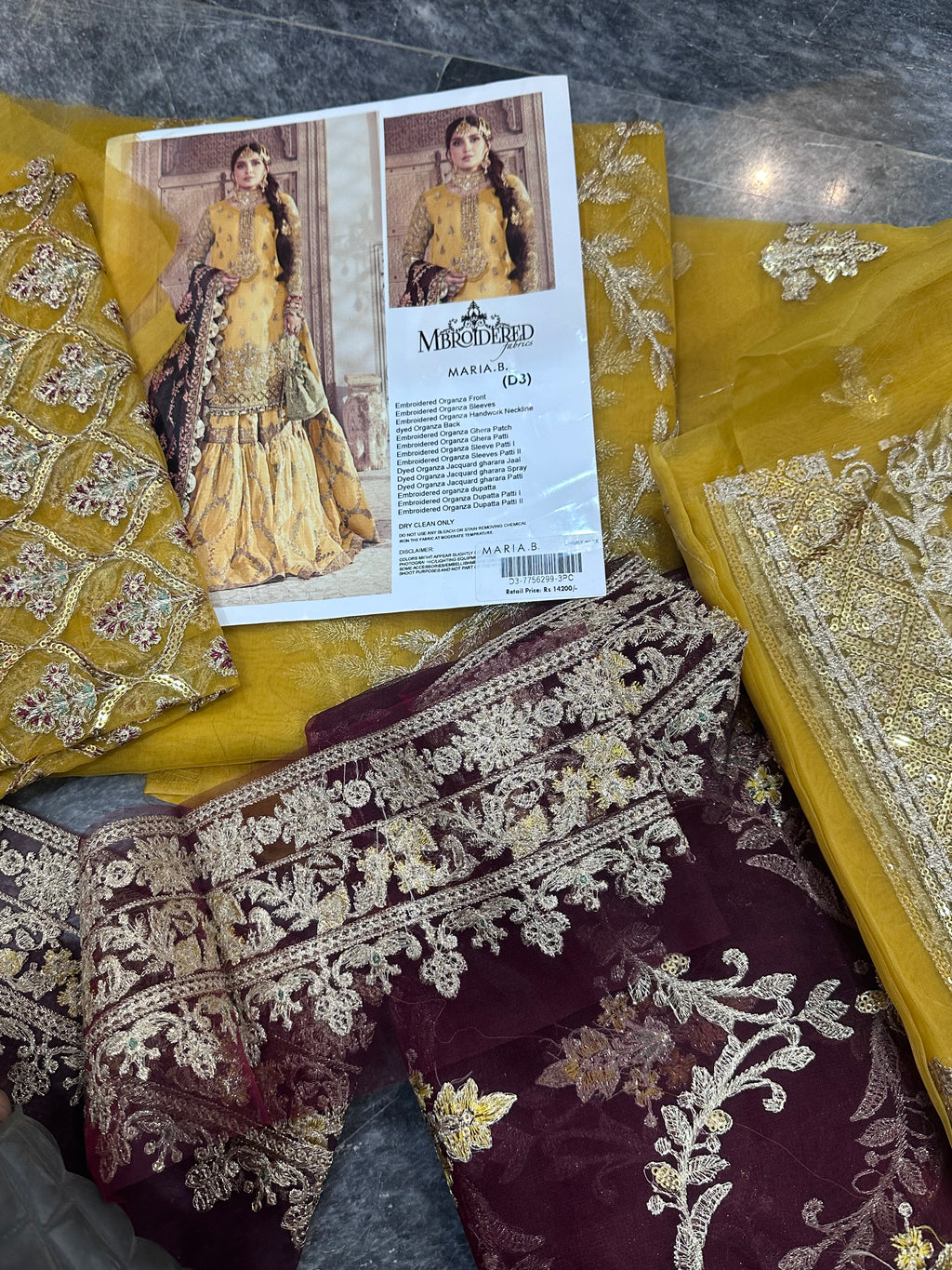 MARIA.B 3PC LUXURY HAND EMBROIDERY