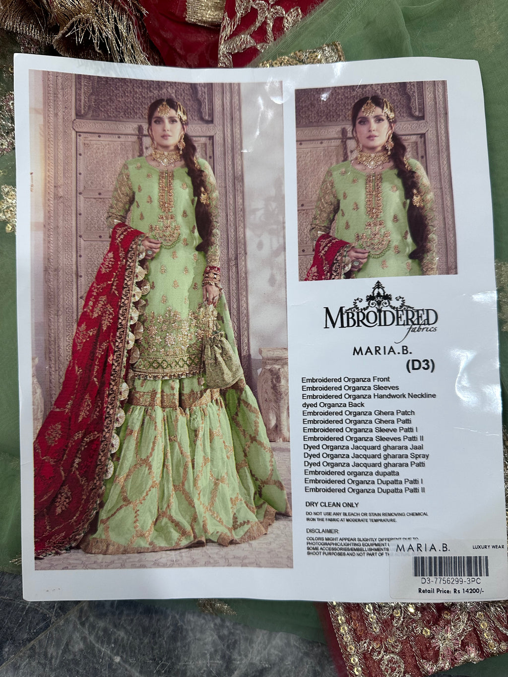 MARIA.B 3PC LUXURY EMBROIDERED