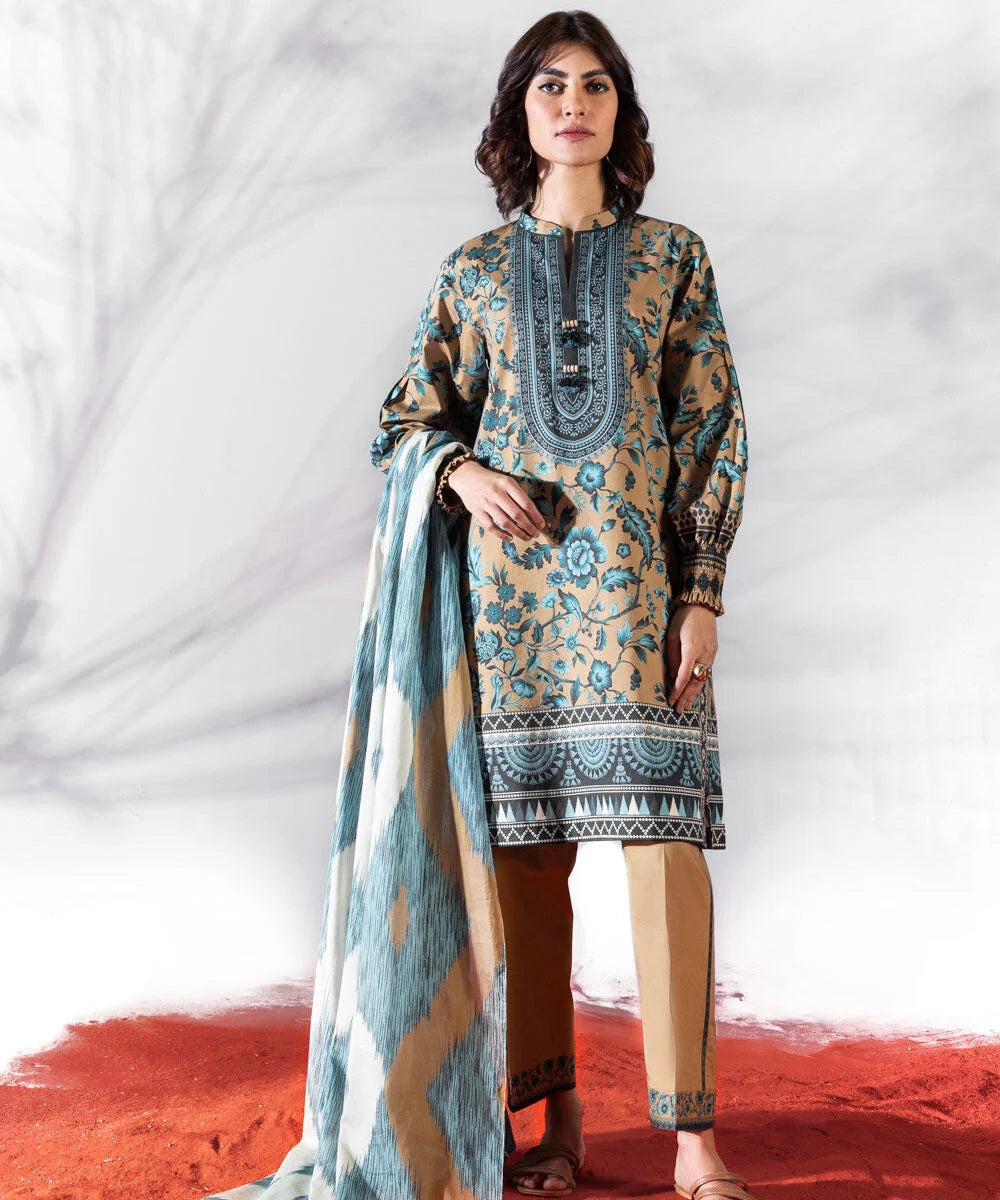 SAPHHIRE 3 PIECE - PRINTED LAWN SUIT