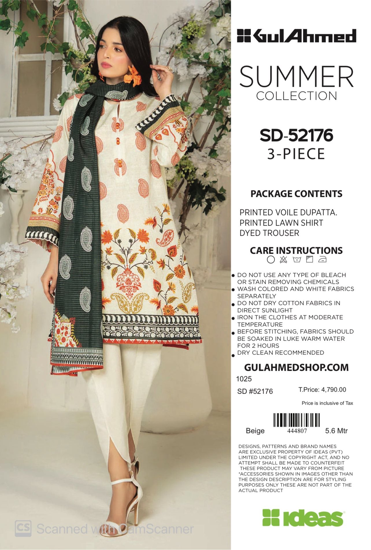 Lawn 3Pc By Gul Ahmed